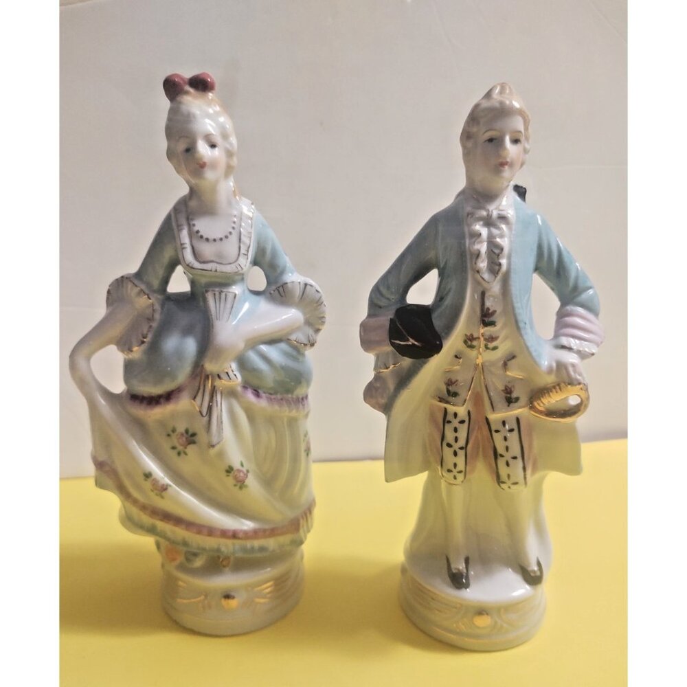 Victorian Figurines Figure Ceramic Porcelain Pottery by Ucago Occupied Japan